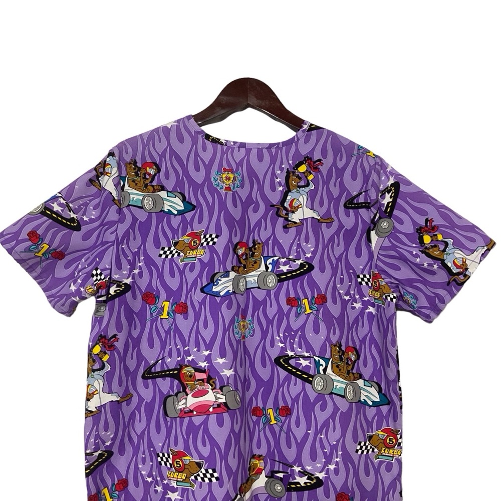 Vintage Scooby Doo Short Sleeve Simply Scrub Top Purple - Picture 8 of 10